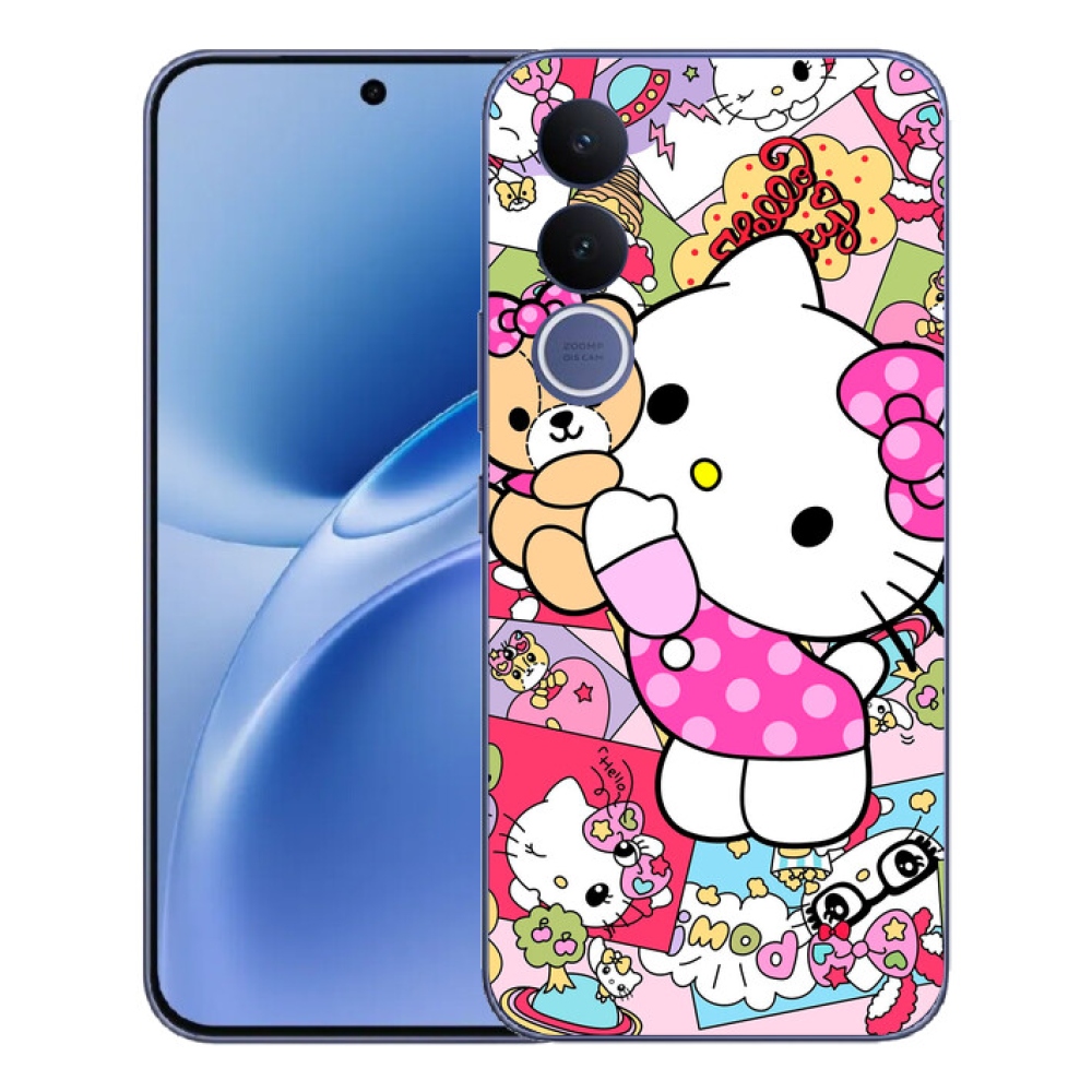 Gélový kryt mmCase na Vivo V70 FE - cute kitty