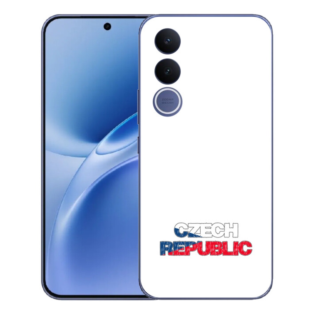 Gélový kryt mmCase na Vivo V70 FE - Slovak Republic biele pozadie