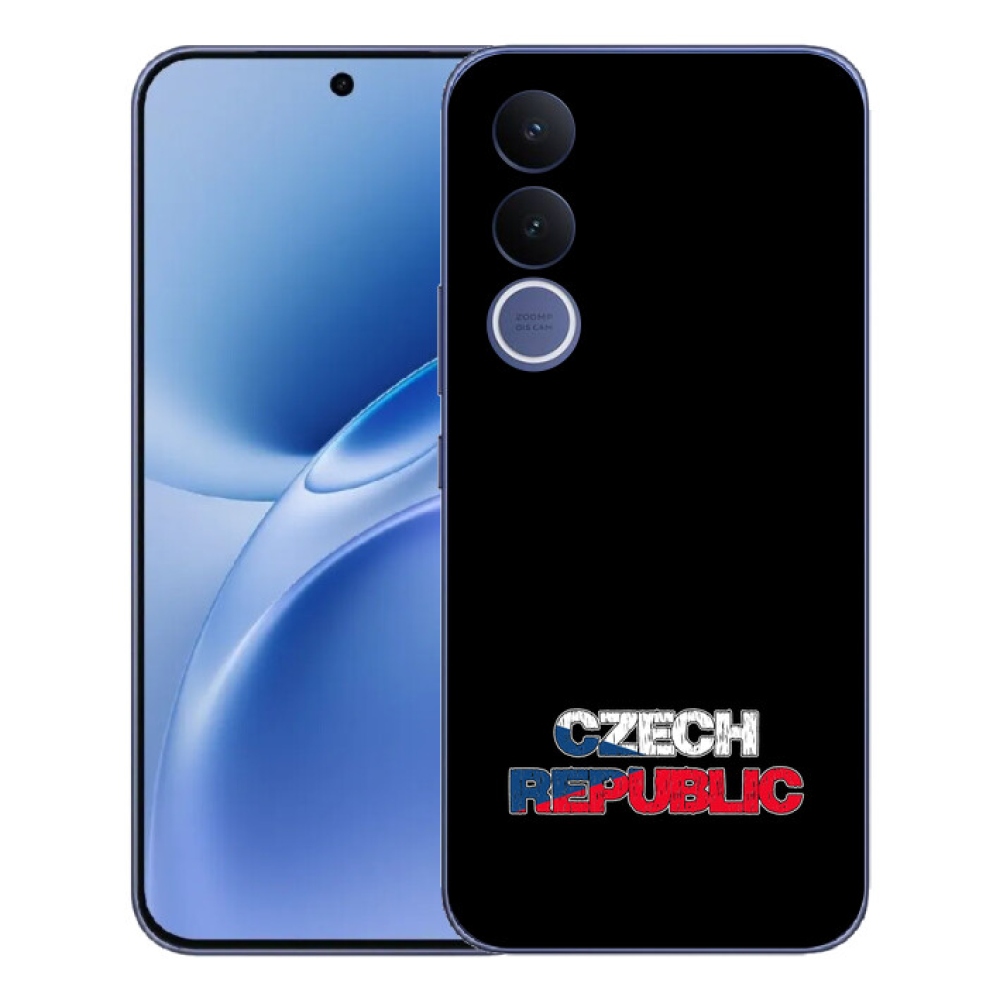 Gélový kryt mmCase na Vivo V70 FE - Slovak Republic čierne pozadie