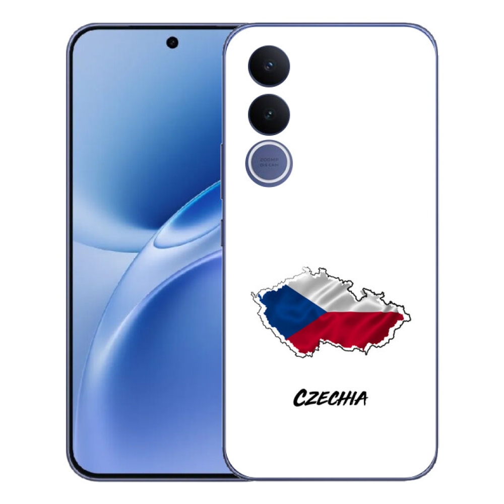 Gélový kryt mmCase na Vivo V70 FE - Slovakia biele pozadie