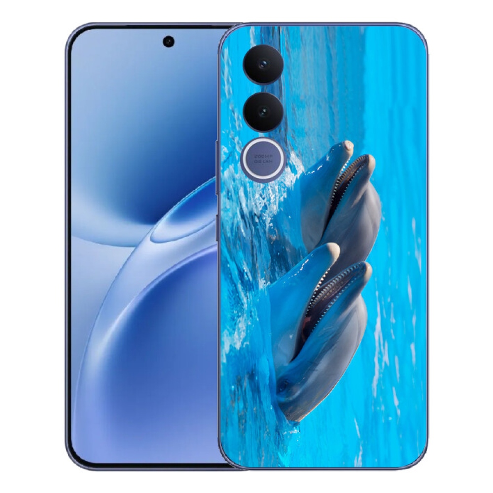 Gélový kryt mmCase na Vivo V70 FE - delfíny