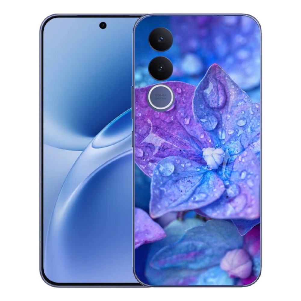 Gélový kryt mmCase na Vivo V70 FE - fialový kvet