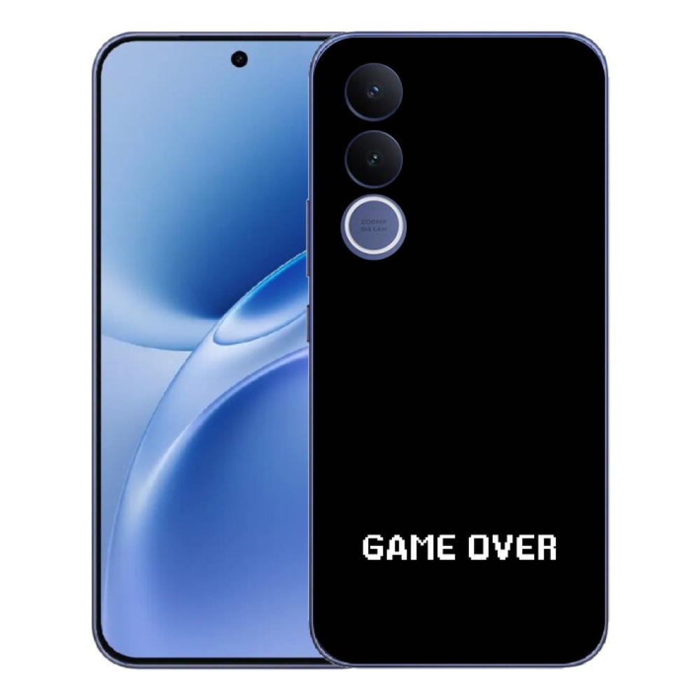 Gélový kryt mmCase na Vivo V70 FE - game over čierne pozadie