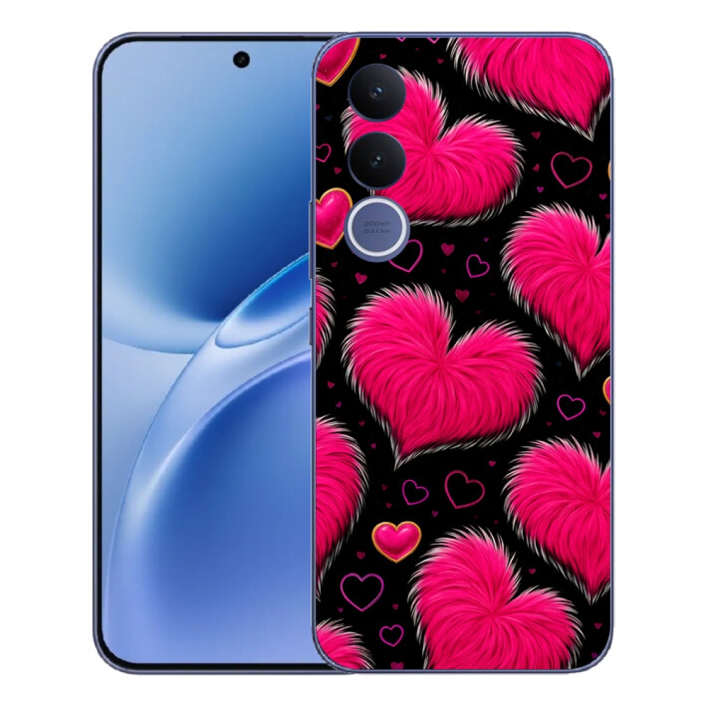 Gélový kryt mmCase na Vivo V70 FE - hebké srdce