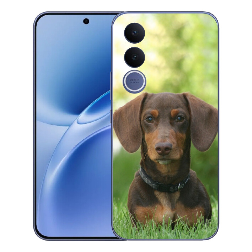 Gélový kryt mmCase na Vivo V70 FE - hnedý jazvečík