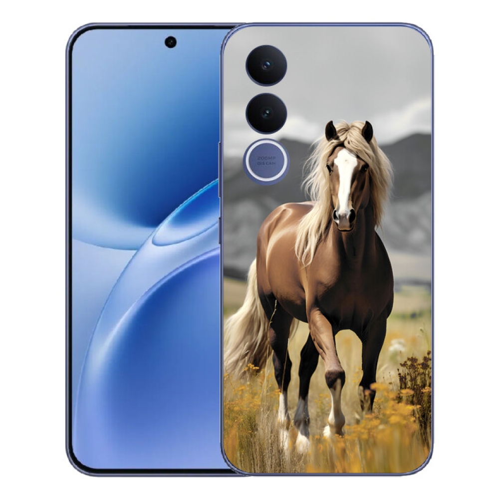 Gélový kryt mmCase na Vivo V70 FE - hnedý kôň 1
