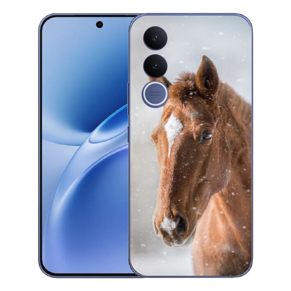 Gélový kryt mmCase na Vivo V70 FE - hnedý kôň 2