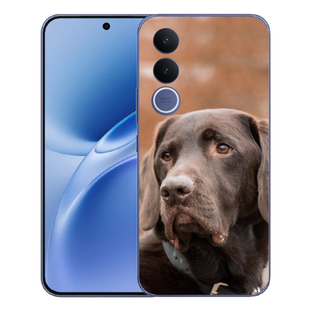 Gélový kryt mmCase na Vivo V70 FE - hnedý labrador
