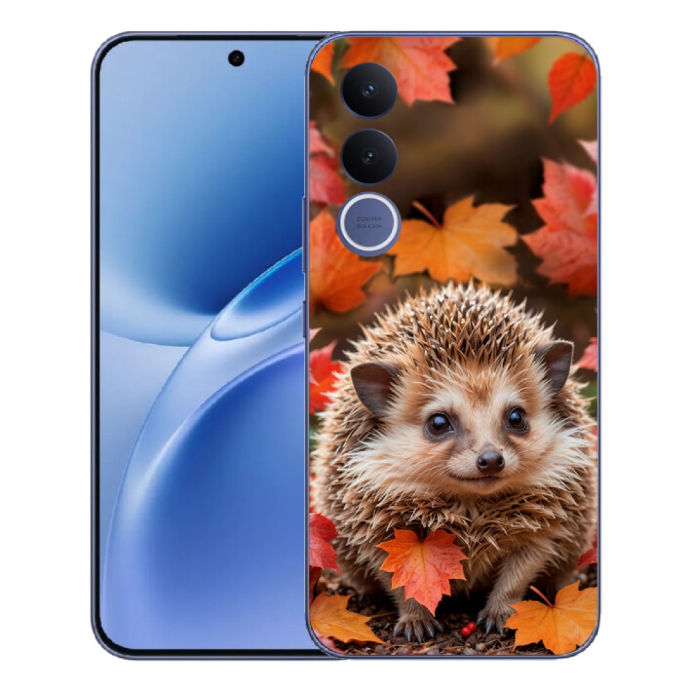 Gélový kryt mmCase na Vivo V70 FE - ježko v lístia