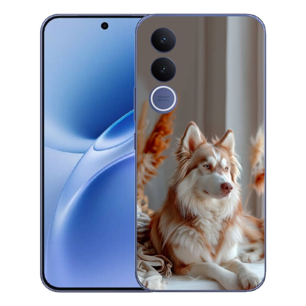 Gélový kryt mmCase na Vivo V70 FE - pokojný sibírsky husky