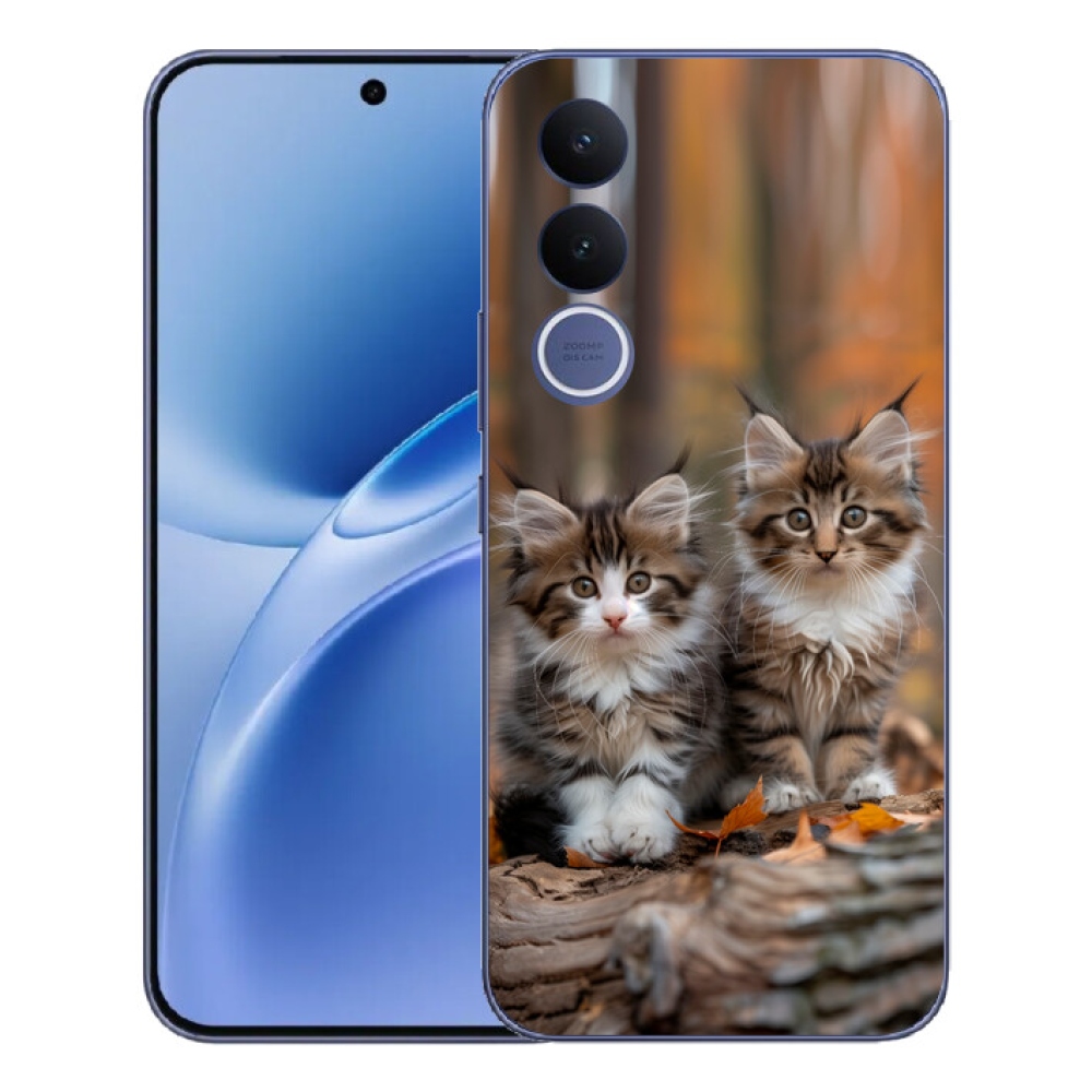 Gélový kryt mmCase na Vivo V70 FE - mačacie duo 3