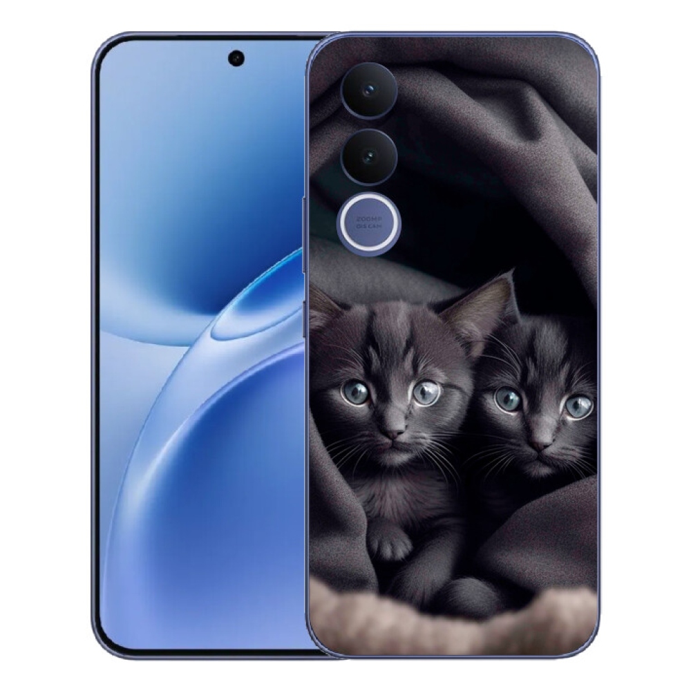 Gélový kryt mmCase na Vivo V70 FE - mačacie duo