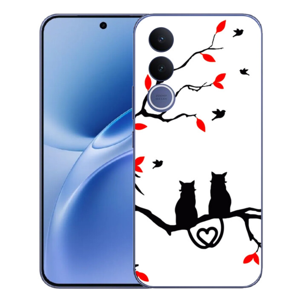 Gélový kryt mmCase na Vivo V70 FE - mačacia láska