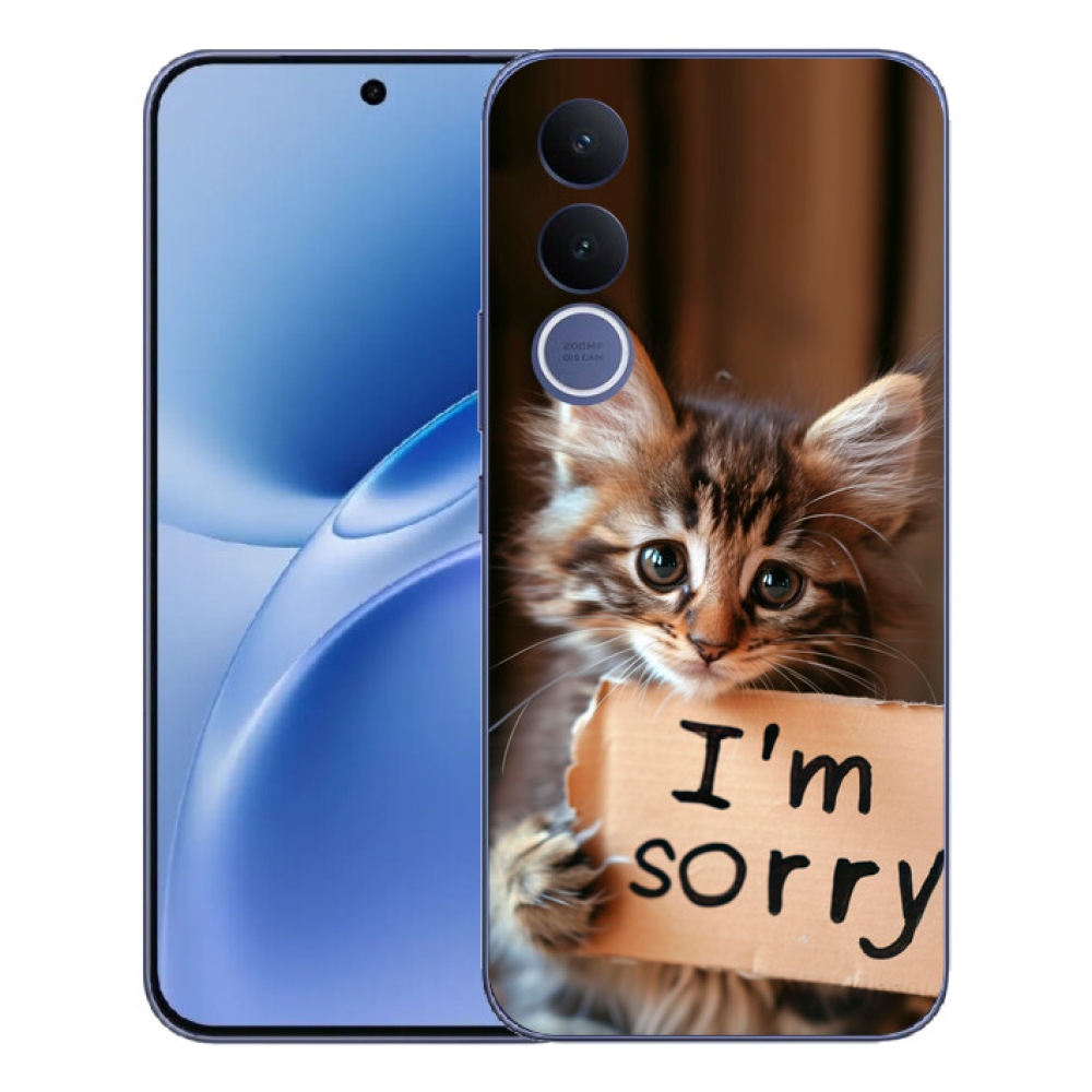 Gélový kryt mmCase na Vivo V70 FE - mačacie ospravedlnenie