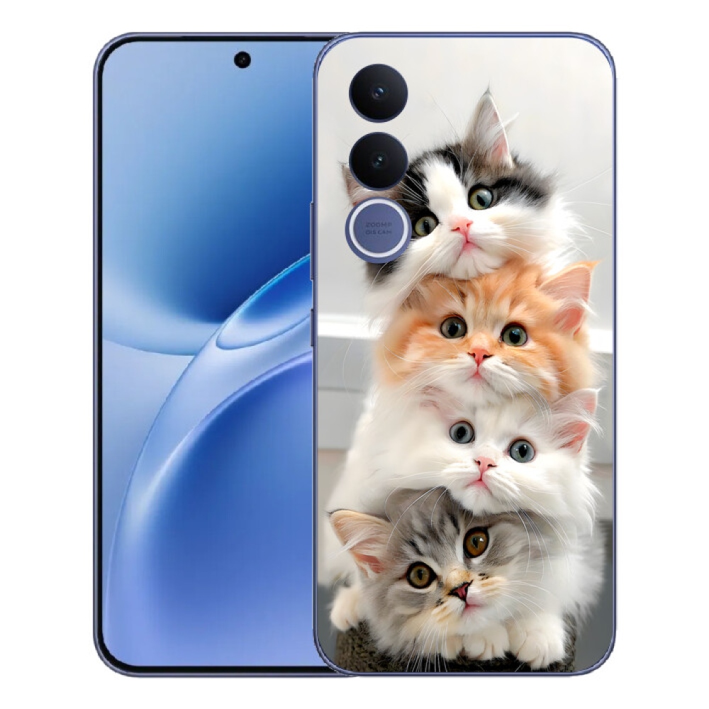 Gélový kryt mmCase na Vivo V70 FE - mačacia partia