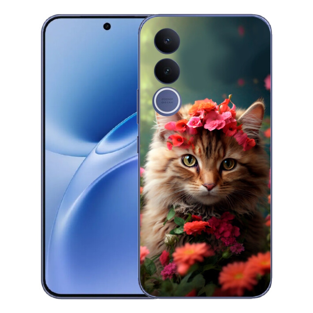 Gélový kryt mmCase na Vivo V70 FE - mačacia princezná