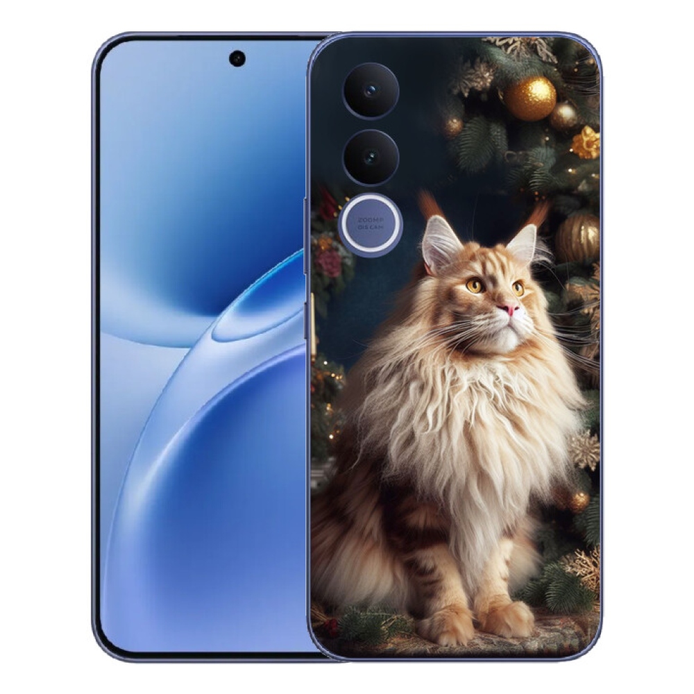 Gélový kryt mmCase na Vivo V70 FE - mačka pri stromčeku