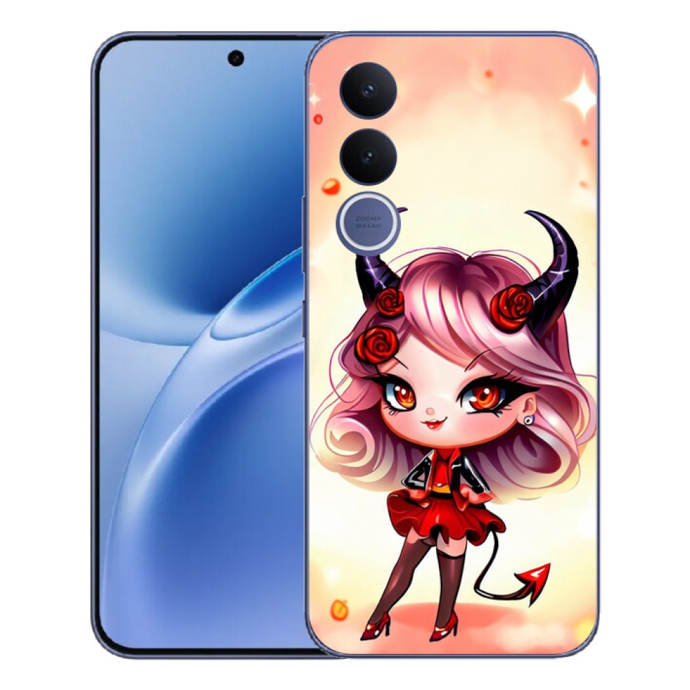 Gélový kryt mmCase na Vivo V70 FE - kreslená čertica