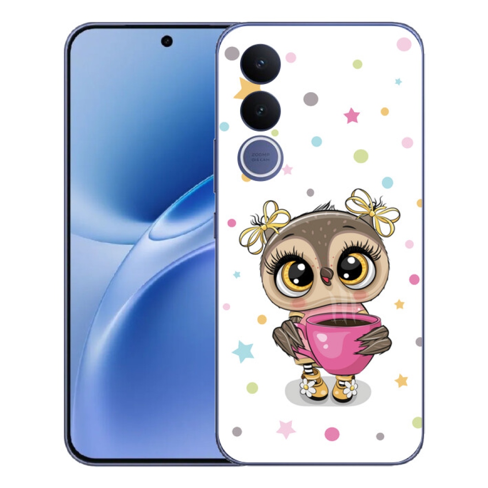 Gélový kryt mmCase na Vivo V70 FE - kreslená sovička