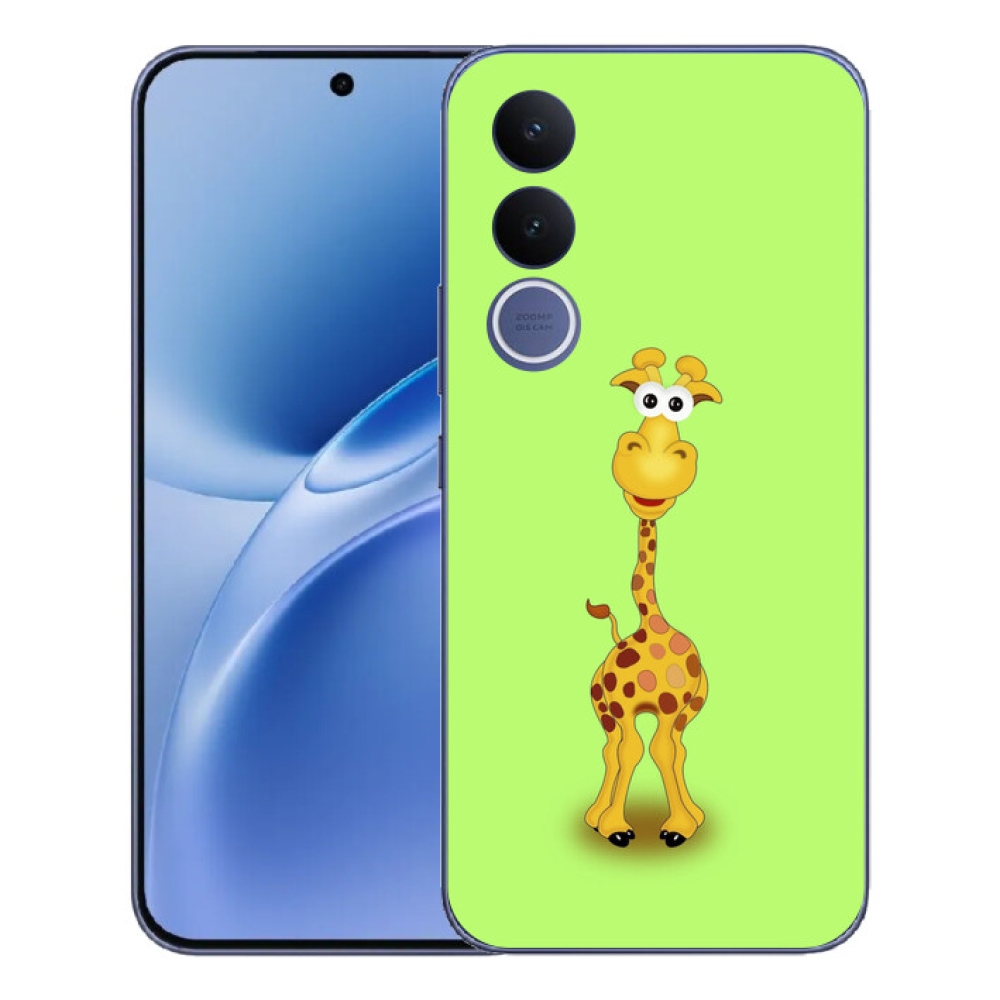 Gélový kryt mmCase na Vivo V70 FE - kreslená žirafa
