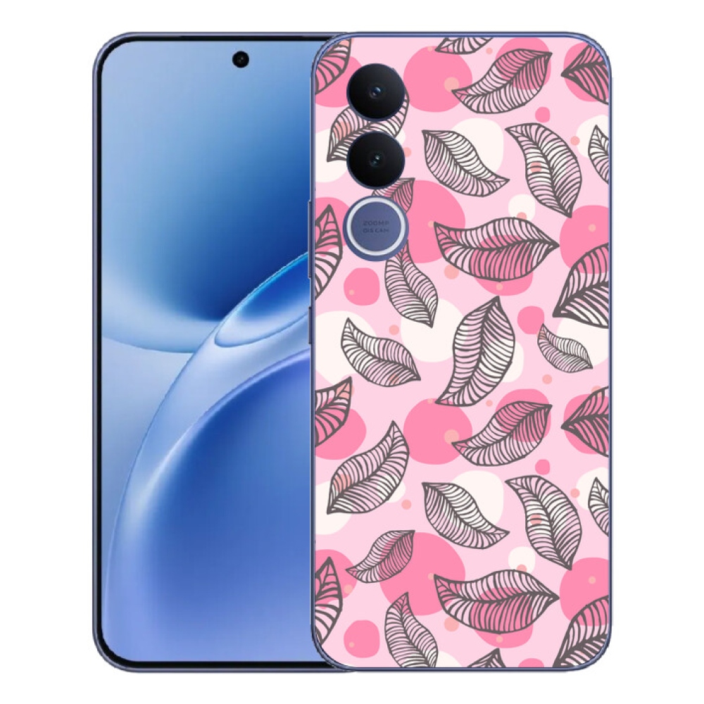 Gélový kryt mmCase na Vivo V70 FE - kreslené padajúce listy