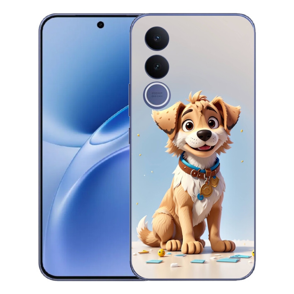 Gélový kryt mmCase na Vivo V70 FE - kreslené šteňa