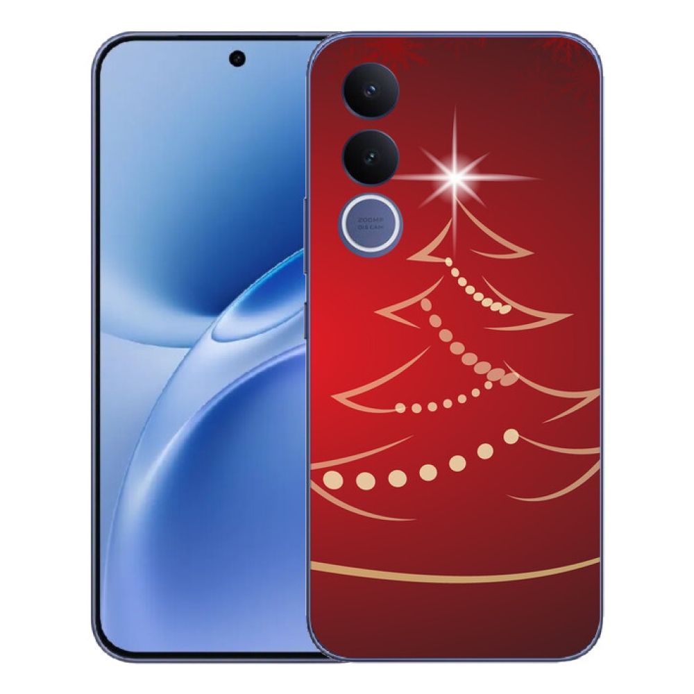 Gélový kryt mmCase na Vivo V70 FE - kreslený vianočný stromček
