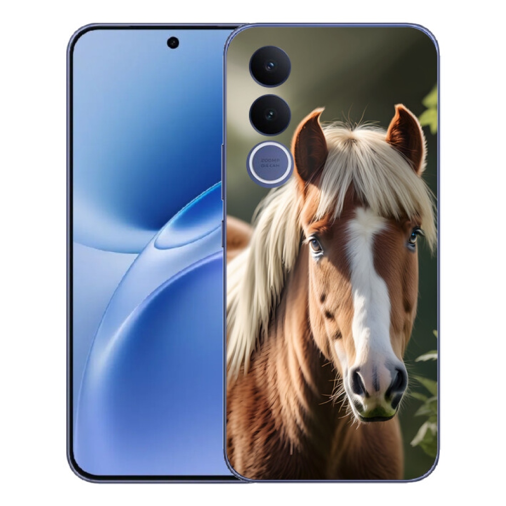 Gélový kryt mmCase na Vivo V70 FE - kôň so svetlou hrivou