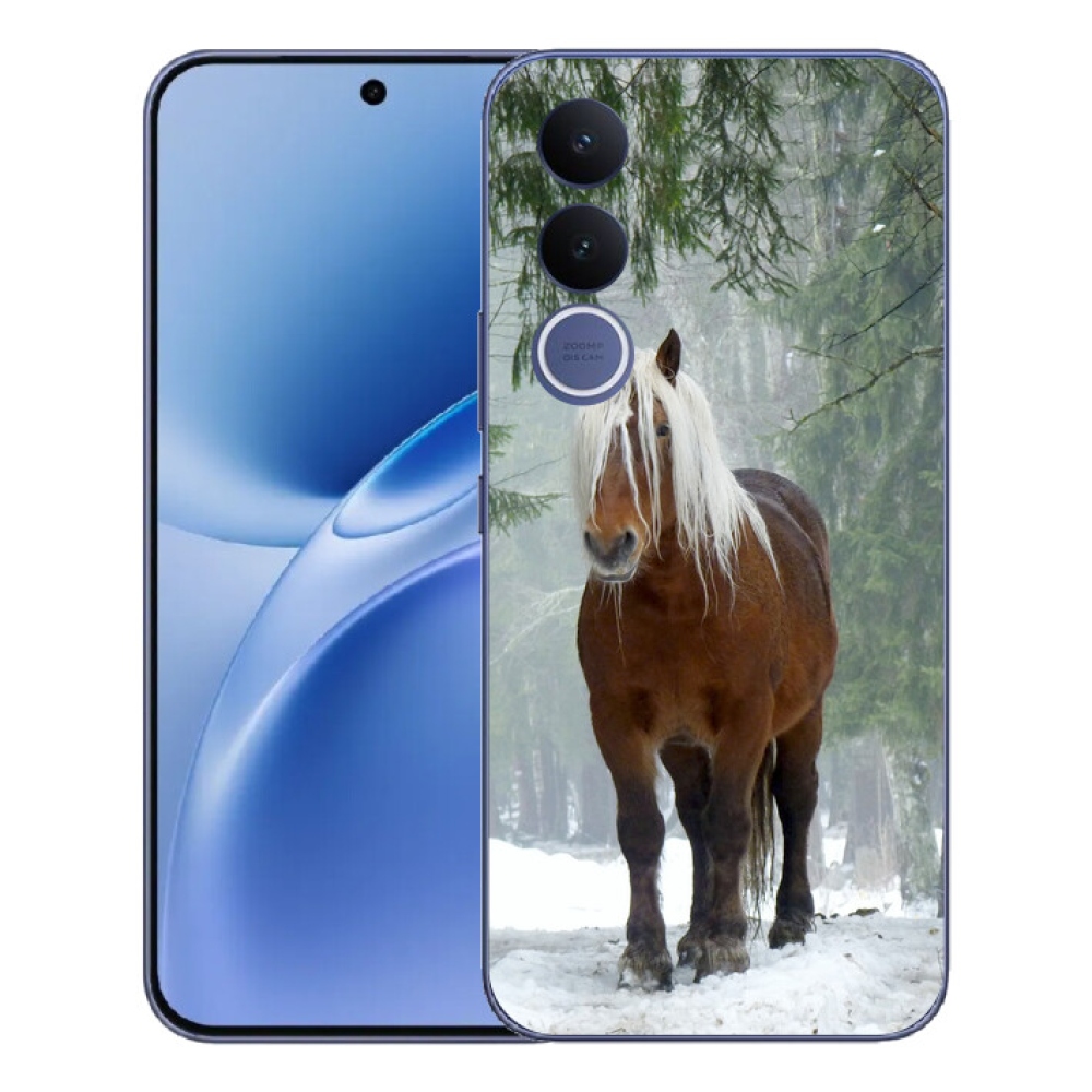 Gélový kryt mmCase na Vivo V70 FE - kôň v lese