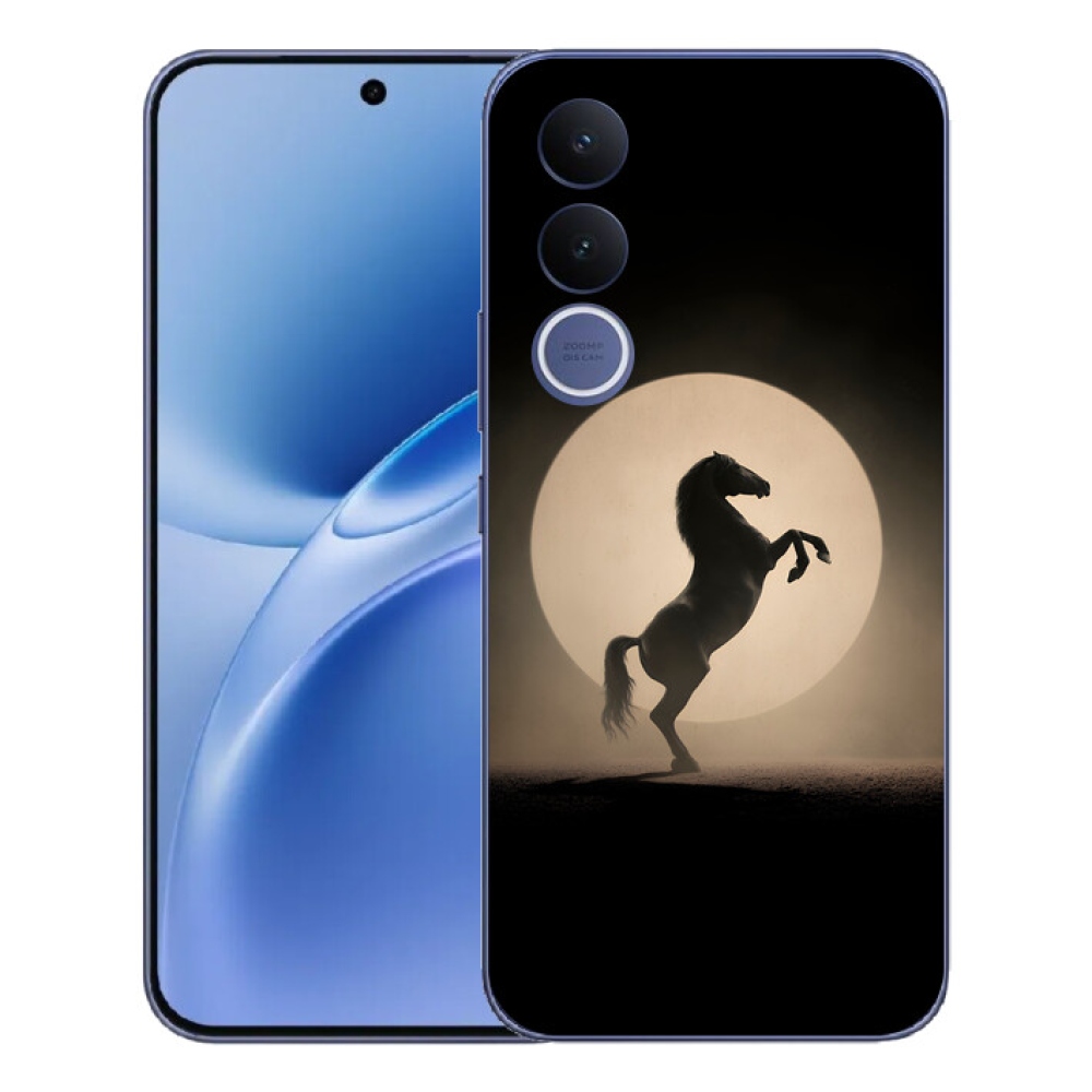 Gélový kryt mmCase na Vivo V70 FE - kôň v siluete