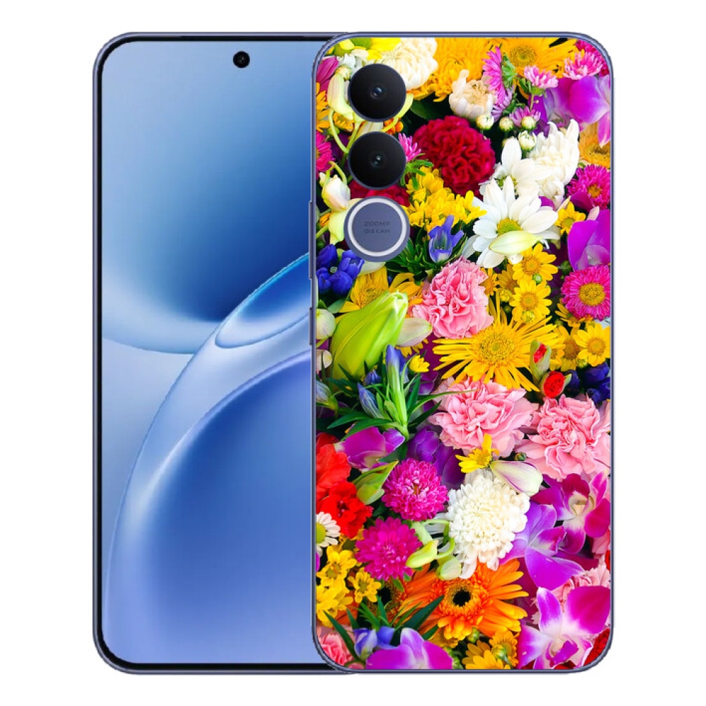 Gélový kryt mmCase na Vivo V70 FE - kvety 12