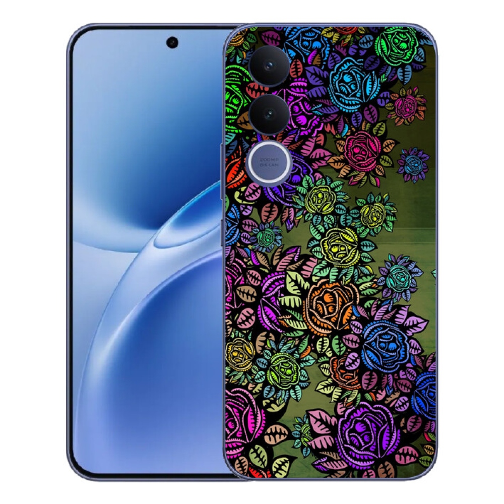 Gélový kryt mmCase na Vivo V70 FE - kvety 6