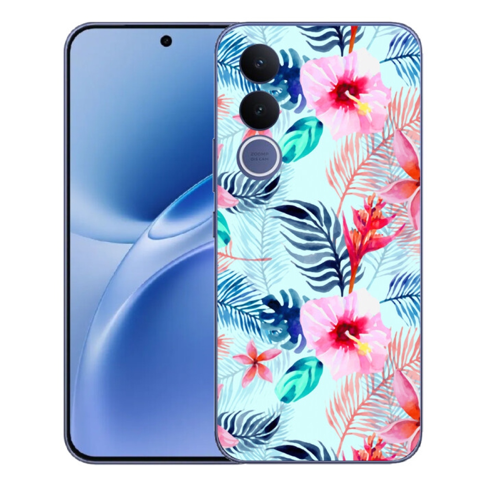Gélový kryt mmCase na Vivo V70 FE - kvety