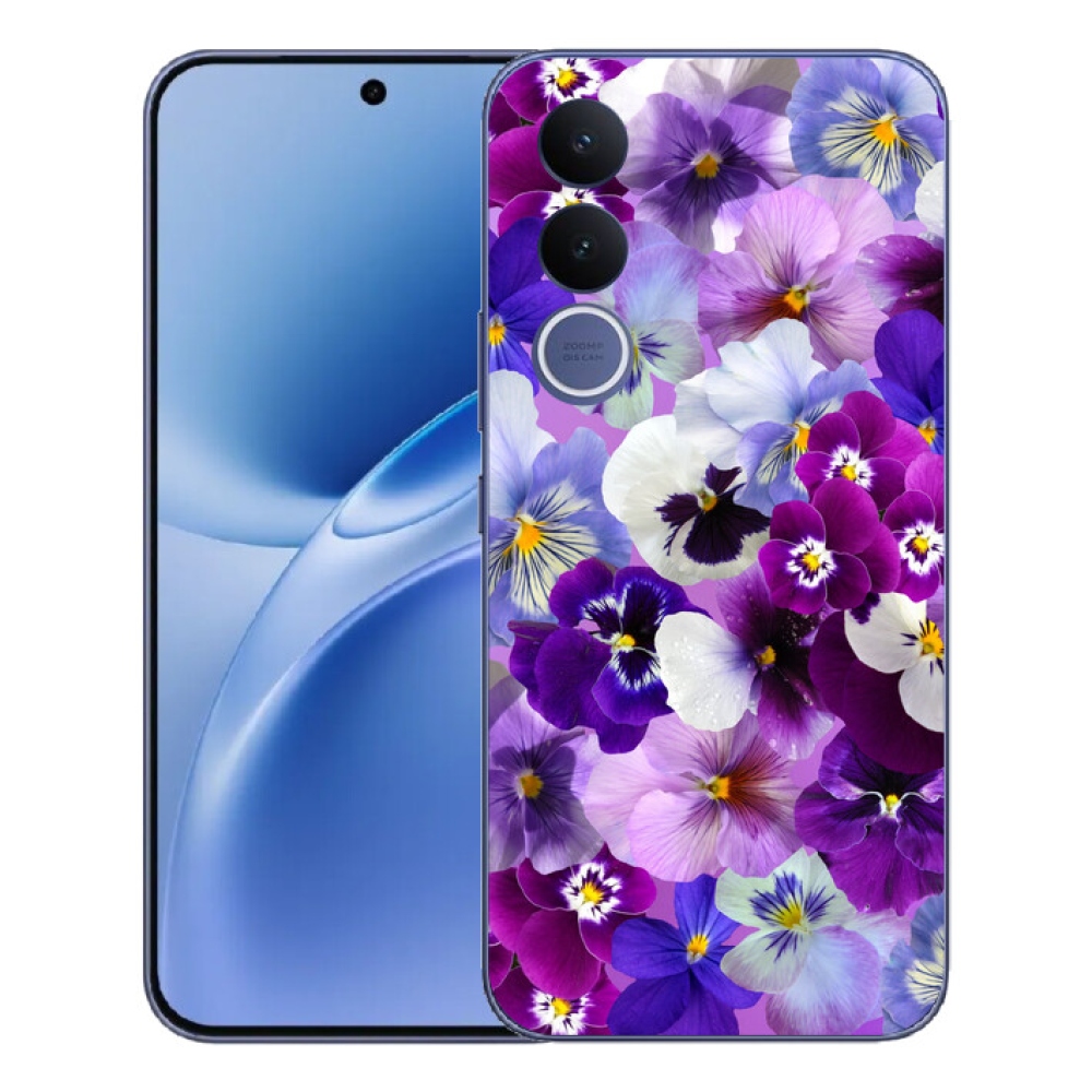 Gélový kryt mmCase na Vivo V70 FE - kvety 9