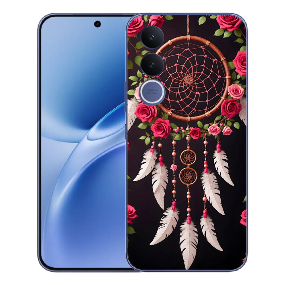 Gélový kryt mmCase na Vivo V70 FE - lapač snov s ružami