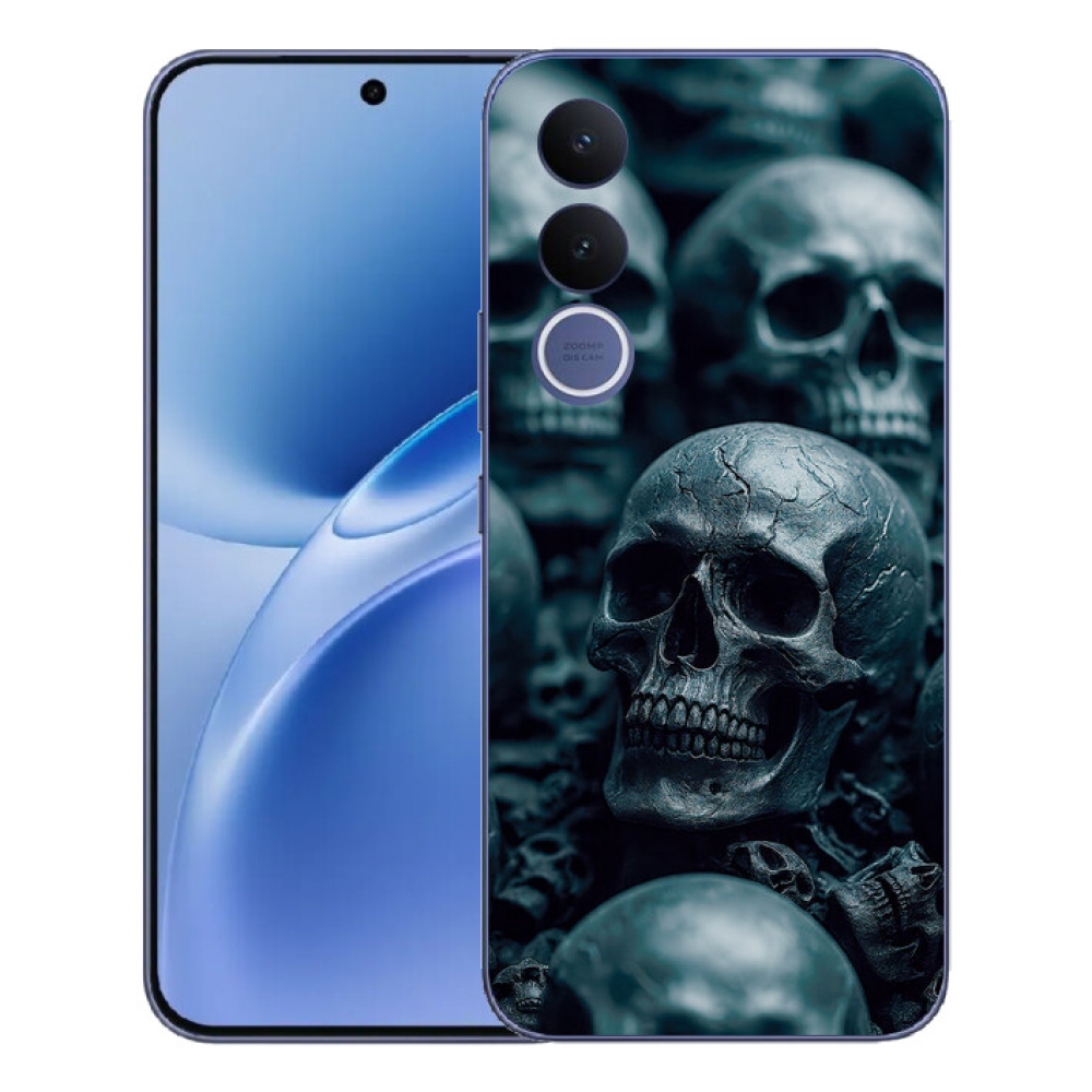 Gélový kryt mmCase na Vivo V70 FE - lebka 2