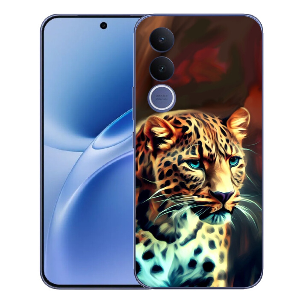 Gélový kryt mmCase na Vivo V70 FE - leopard