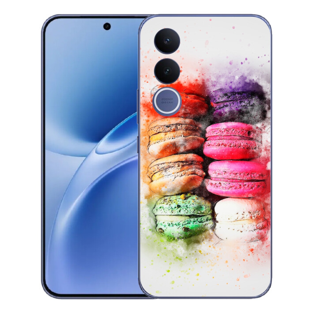 Gélový kryt mmCase na Vivo V70 FE - makrónky