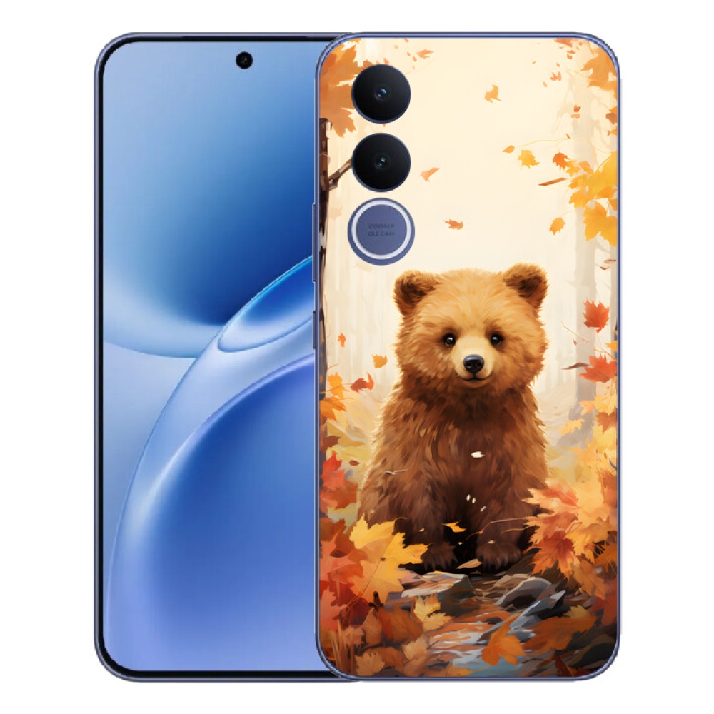 Gélový kryt mmCase na Vivo V70 FE - medveď v lese