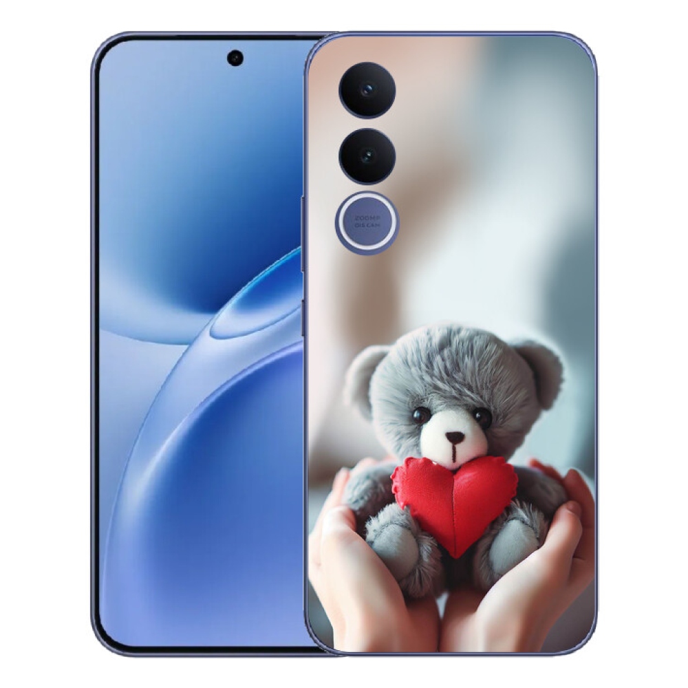 Gélový kryt mmCase na Vivo V70 FE - medvedík pre zamilovaných