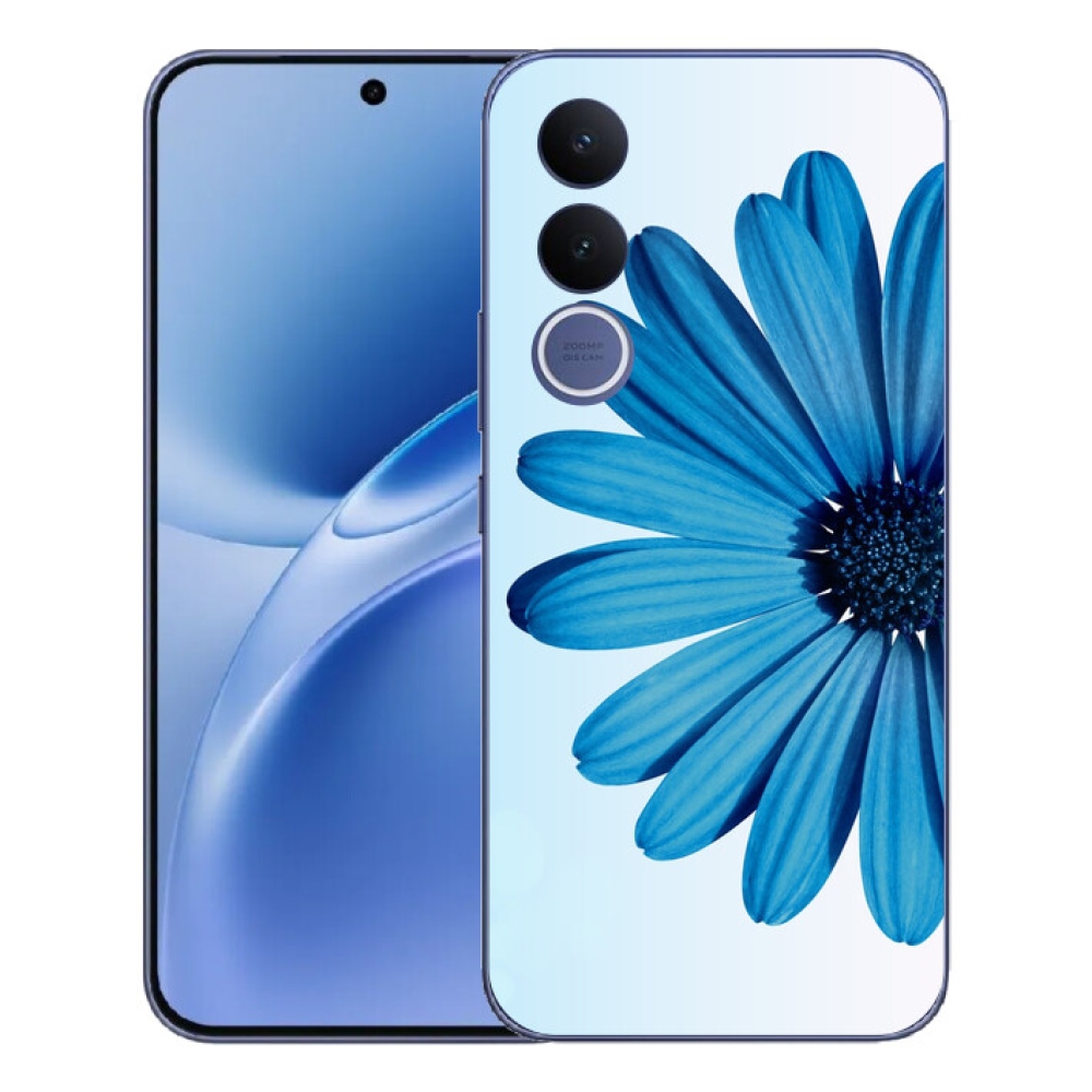Gélový kryt mmCase na Vivo V70 FE - modrá margaréta