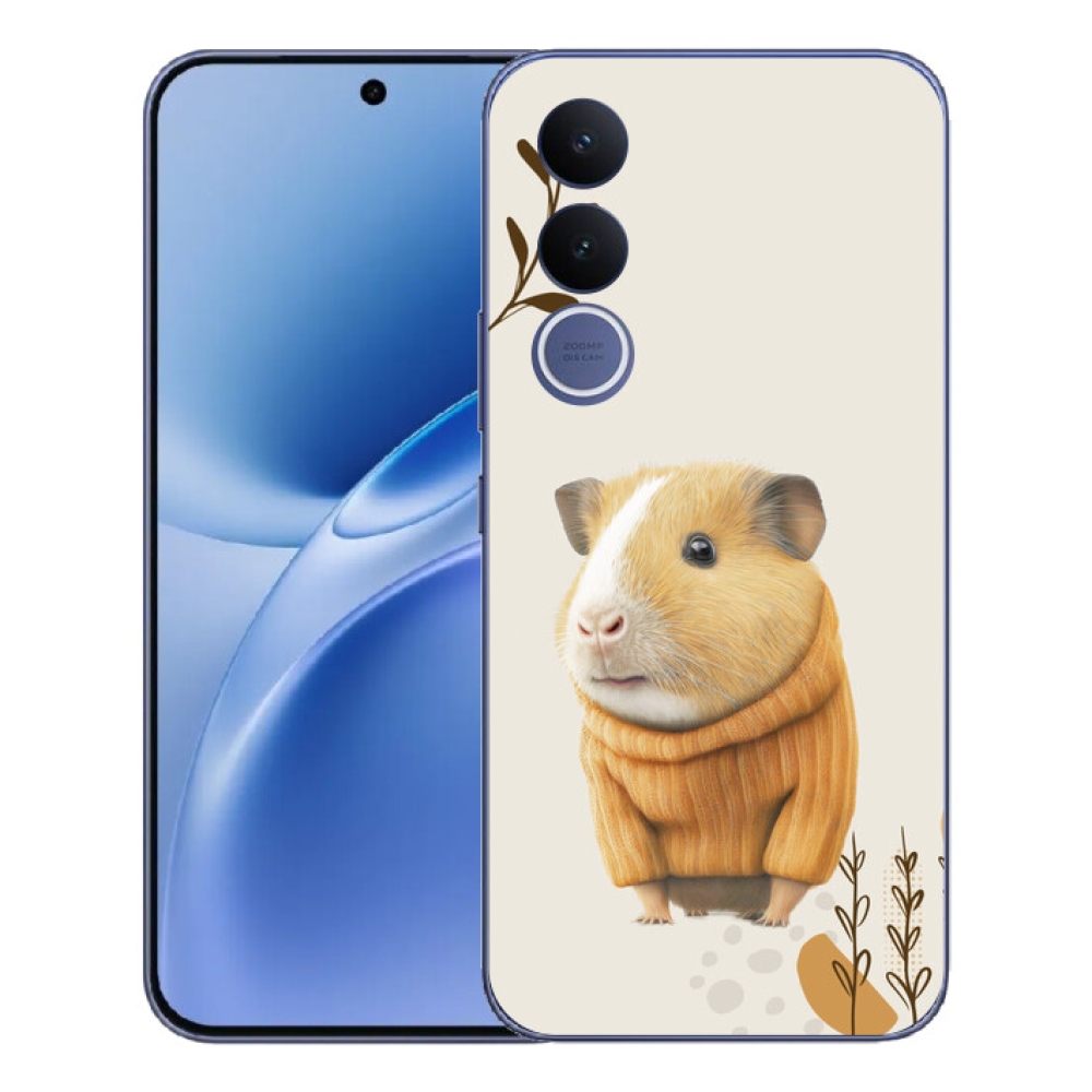 Gélový kryt mmCase na Vivo V70 FE - morča vo svetri
