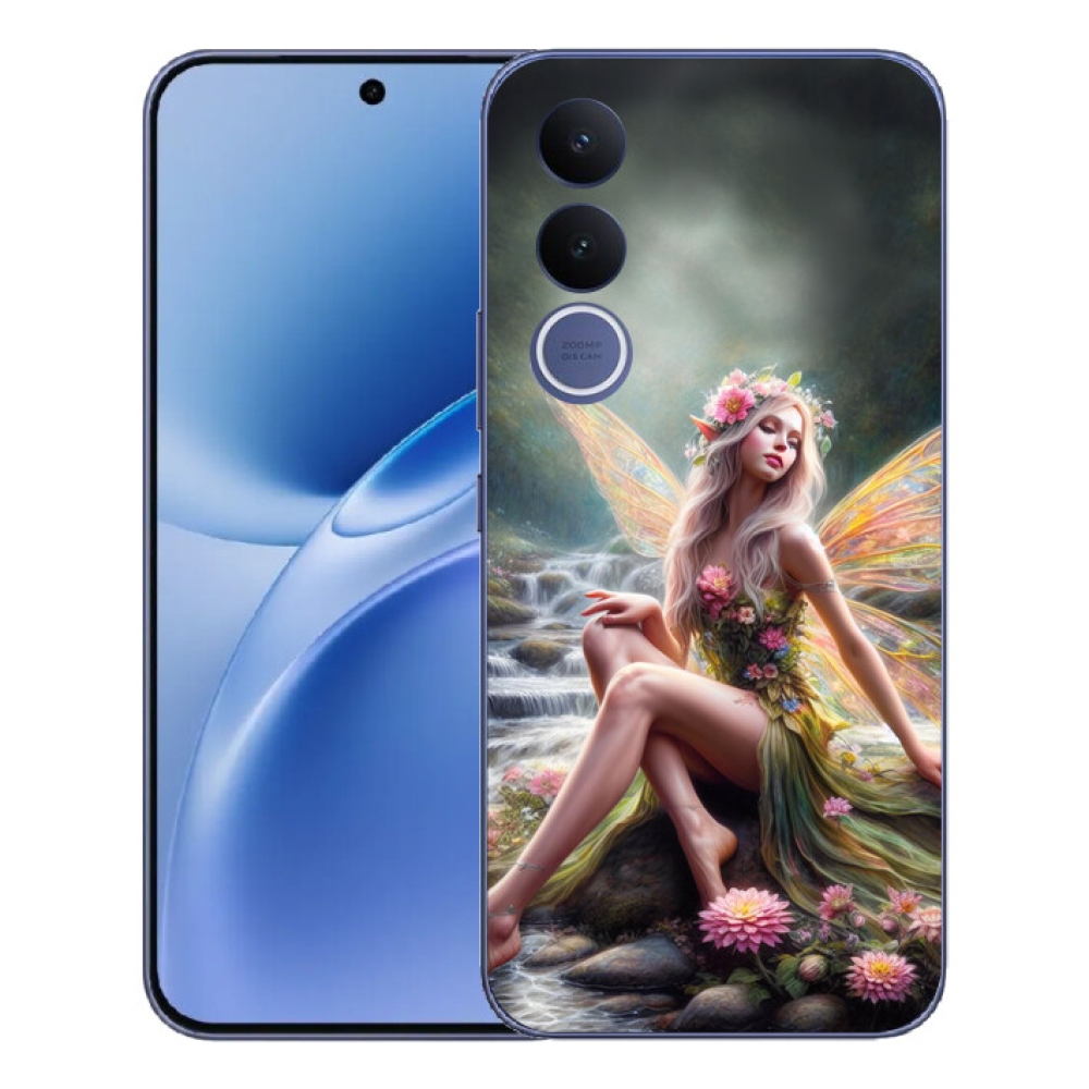 Gélový kryt mmCase na Vivo V70 FE - motýlia žena 1
