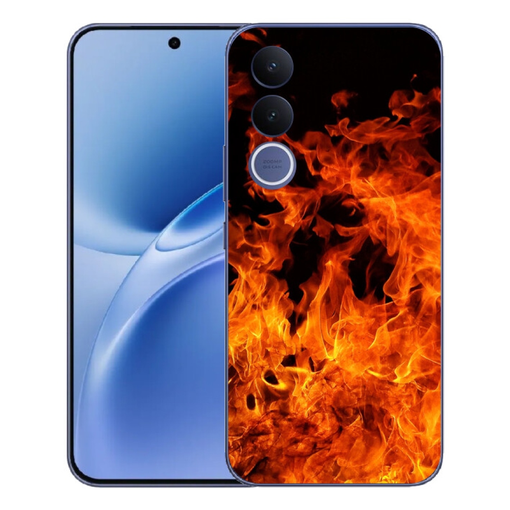 Gélový kryt mmCase na Vivo V70 FE - muzikant a oheň