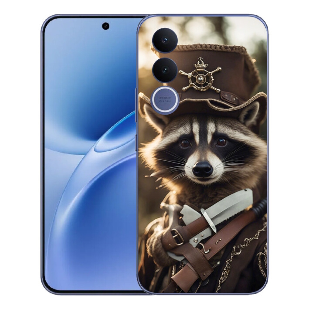 Gélový kryt mmCase na Vivo V70 FE - mýval v uniforme