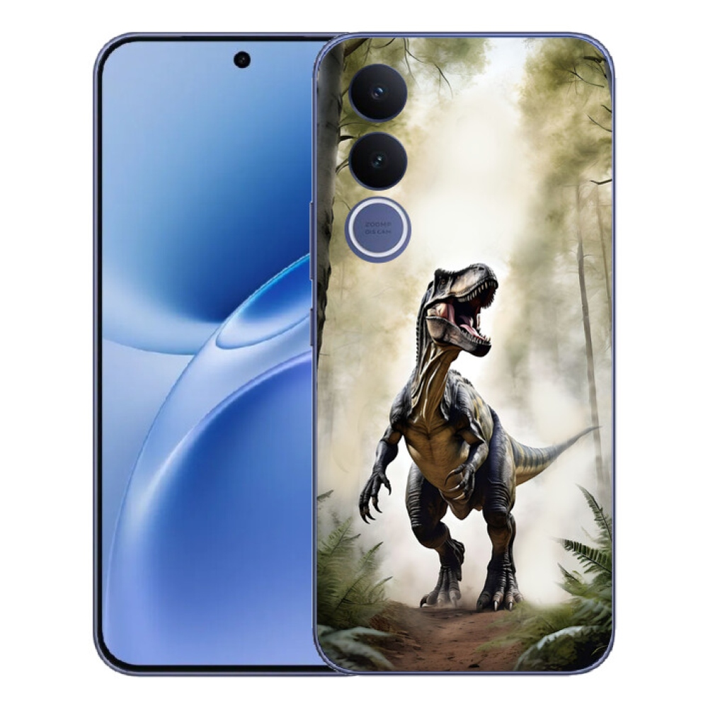 Gélový kryt mmCase na Vivo V70 FE - naštvaný T-Rex