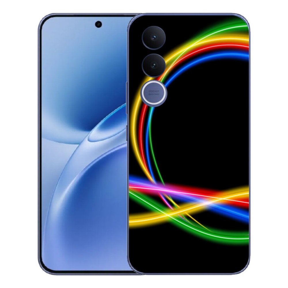 Gélový kryt mmCase na Vivo V70 FE - neónové kruhy