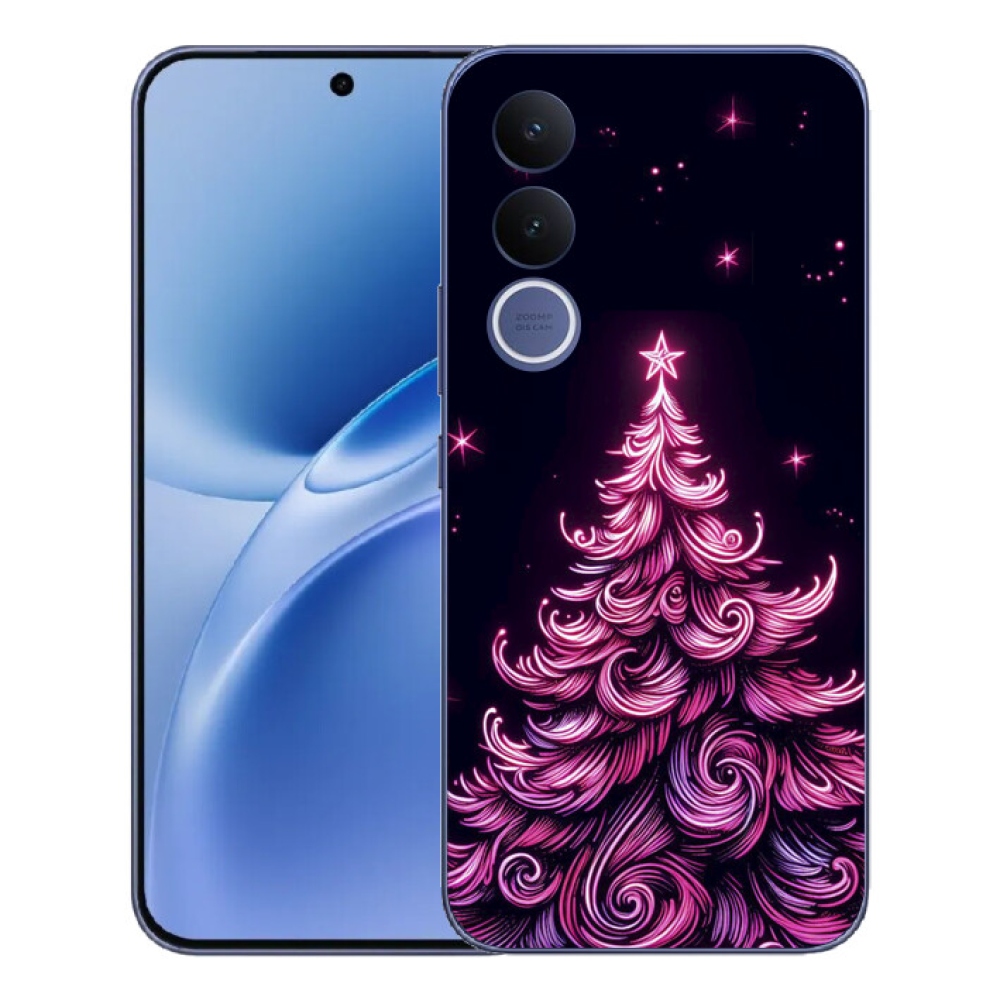 Gélový kryt mmCase na Vivo V70 FE - neónový vianočný stromček 2