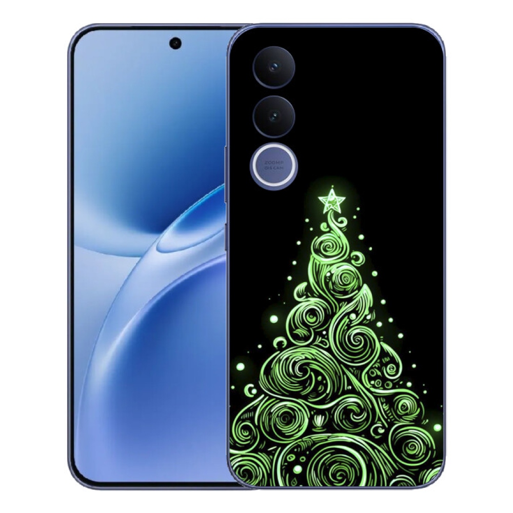 Gélový kryt mmCase na Vivo V70 FE - neónový vianočný stromček 3