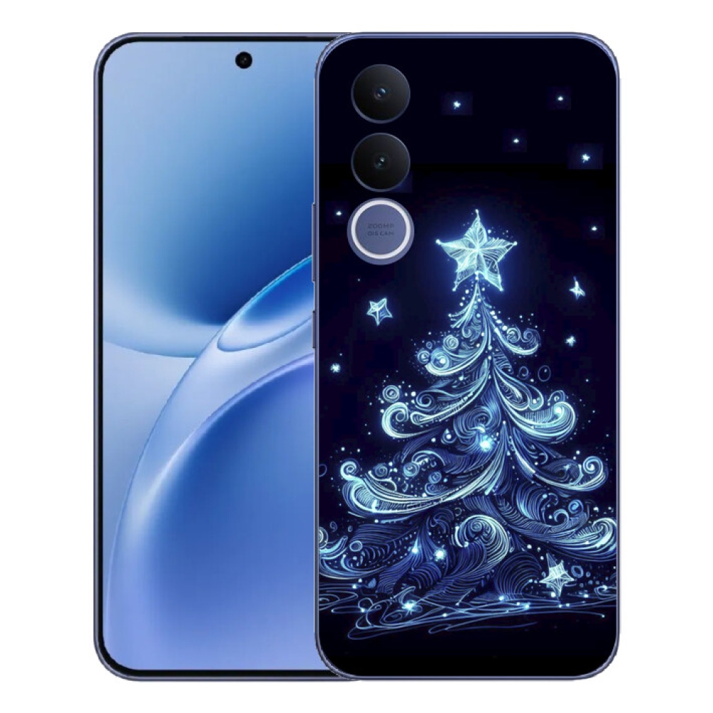 Gélový kryt mmCase na Vivo V70 FE - neónový vianočný stromček 4